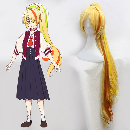 Zombieland Saga Nikaidou Saki 金色角色扮演假髮