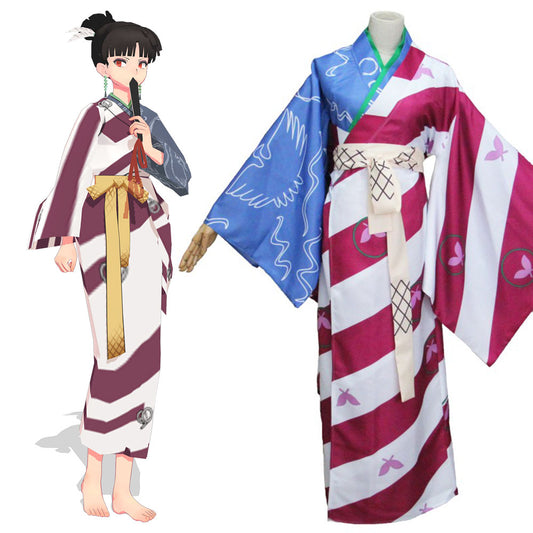Traje de cosplay de kimono de Inuyasha Kagura