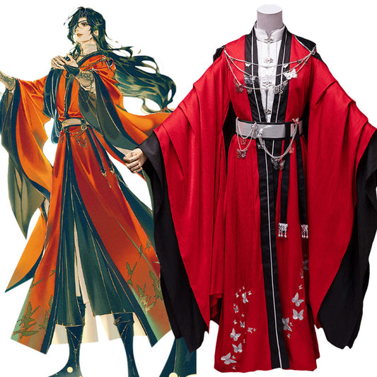 Tian Guan Ci Fu Heaven Official's Blessing Comic Hua Cheng Crimson Rain Sought Flower Cosplay Costume