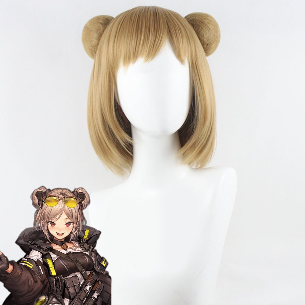 Peluca de cosplay amarilla Frontline P90 para niñas