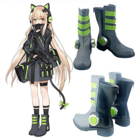 Botas de Cosplay para niñas Frontline TMP Grey Shoes