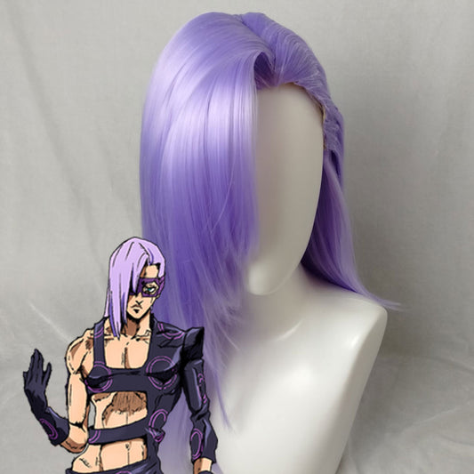 Jojo的奇妙冒險 金色風之蜜龍 紫色Cosplay假髮