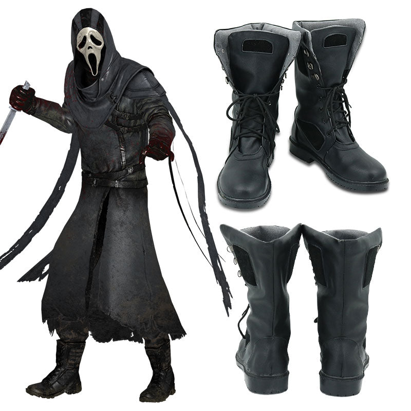 Dead by Daylight Danny "Jed Olsen" Johnson The Gost Face Ghostface Halloween Black Cosplay Shoes