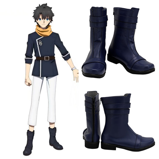 Fate/Grand Order FGO Absolute Demonic Front : Babylonia Fujimaru Ritsuka Blue Shoes Cosplay Boots