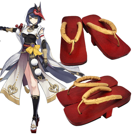 Genshin Impact Kujou Sara Red Scarpe cosplay