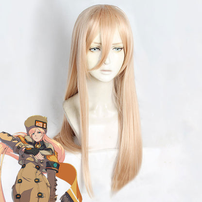 Guilty Gear STRIVE Millia Rage Golden Orange Cosplay Perücke