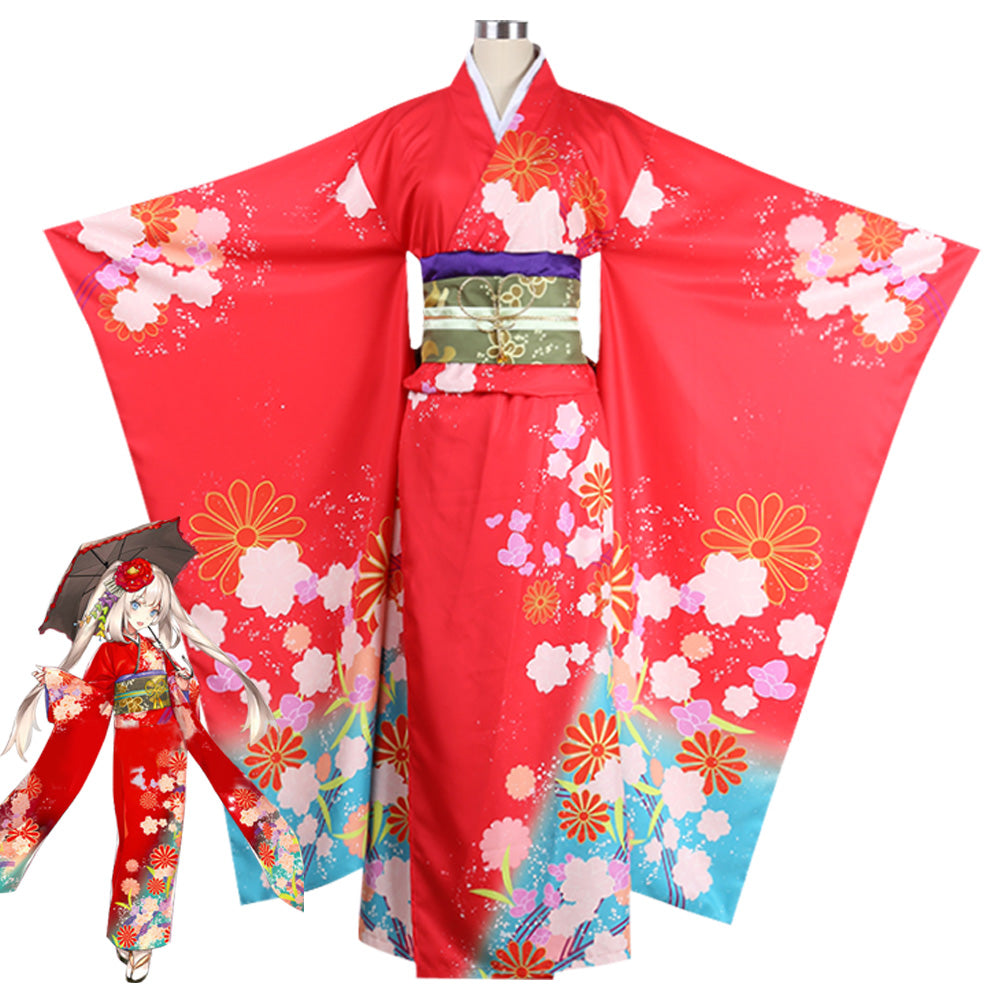 Fate Grand Order FGO Marie Antoinette Kimono Cosplay Costume