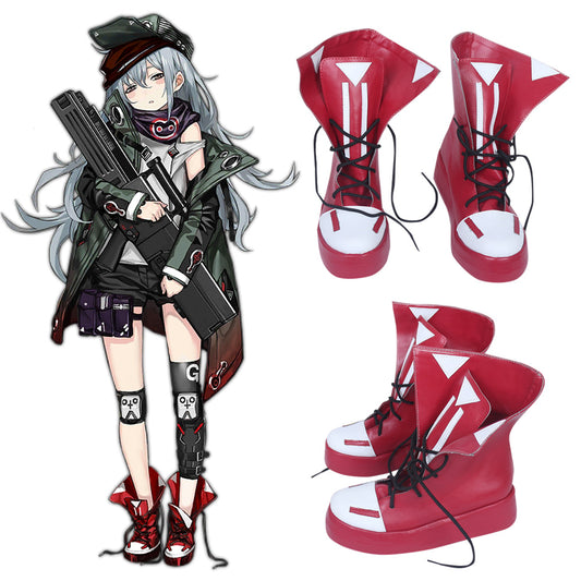 Chaussures de cosplay rouges Frontline G11 pour fille