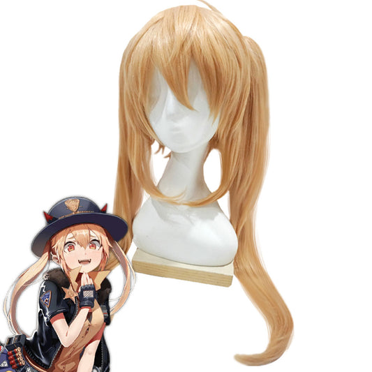 Peluca de cosplay dorada para niñas Frontline M870