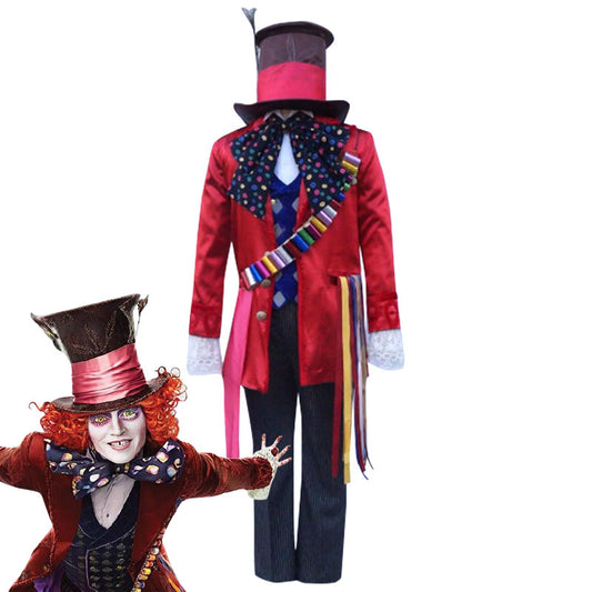 Alice in Wonderland:Through the Looking Glass Mad Hatter Cosplay Costume