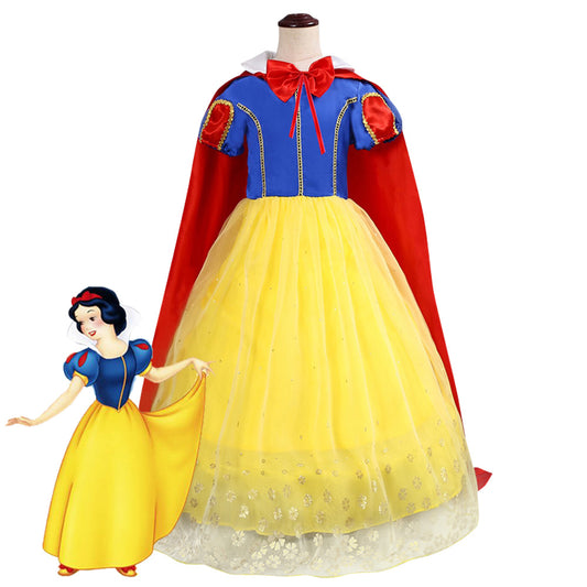 Disfraz de princesa Blancanieves de Disney para niños, tamaño infantil