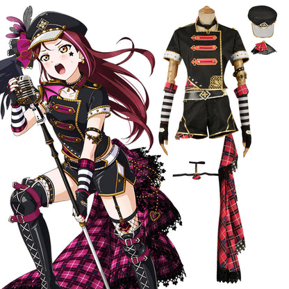 Ama vivi!  Luce del sole!!  Costume cosplay trasformato punk rock Riko Sakurauchi