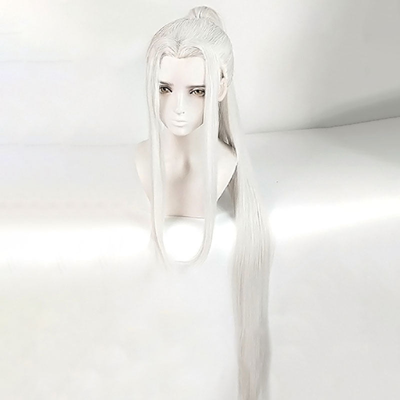 Demon Slayer: Kimetsu no Yaiba Tengen Uzui Parrucca cosplay bianca argento femminile