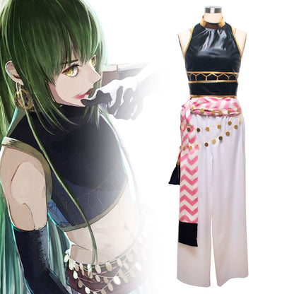 Fate Grand Order Fate/Grand Order - Absolute Demonic Front: Babylonia Lancer Enkidu Cosplay Costume - (Non compris la chaîne de taille)