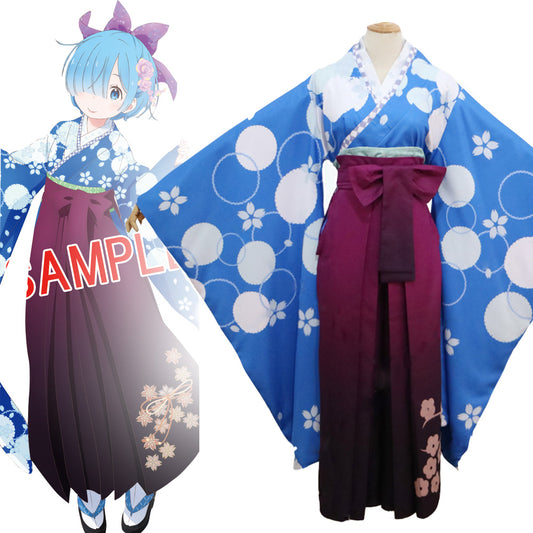 Re:Zero Starting Life in Another World Rem Kimono Cosplay Costume