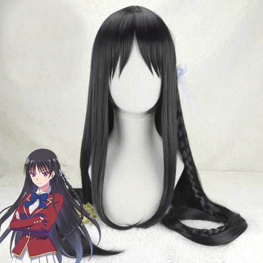 Saltar al inicio de la galería de imágenes Youkoso Jitsuryoku Shijou Shugi no Kyoushitsu e Horikita Suzune Black Cosplay Wig