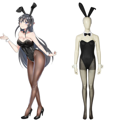 Disfraz de Cosplay de Seishun Buta Yarou Wa Bunny Girl Senpai No Yume Wo Minai Sakurajima Mai Bunny Girl - Edición A