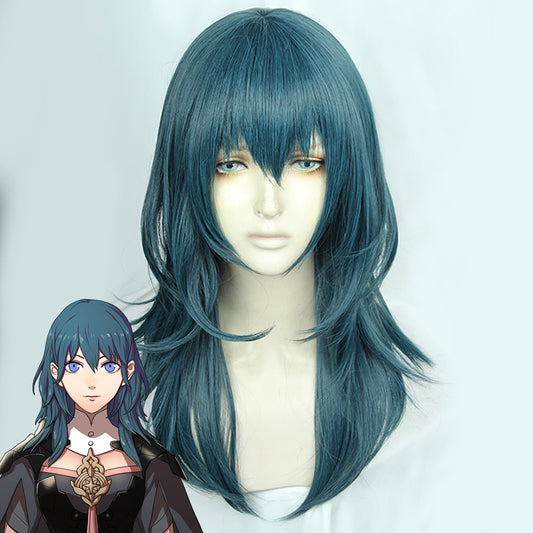 Emblema del fuoco: tre case Parrucca cosplay femminile Byleth Grey Green