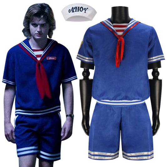 Stranger Things Season 3 Scoops Ahoy Steve Harrington Cosplay Costume