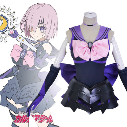 Fate Grand Order Shielder Mashu Kyrielight Mash Kyrielight 美少女戰士角色扮演服裝