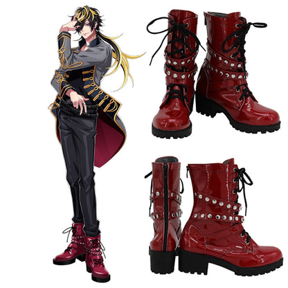 Hypnosis Mic Division Rap Battle Aimono Jushi 14th Moon Red Cosplay Boots