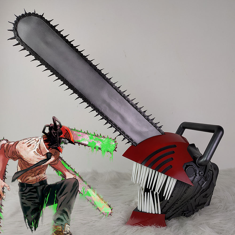 Chainsaw Man Denji Helmet Chainsaw Cosplay Weapon Prop