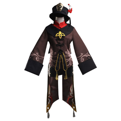 Hu Tao Hutao from Genshin Impact Cosplay Costume - Brown Edition