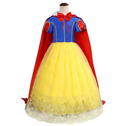 Disfraz de princesa Blancanieves de Disney para niños, tamaño infantil