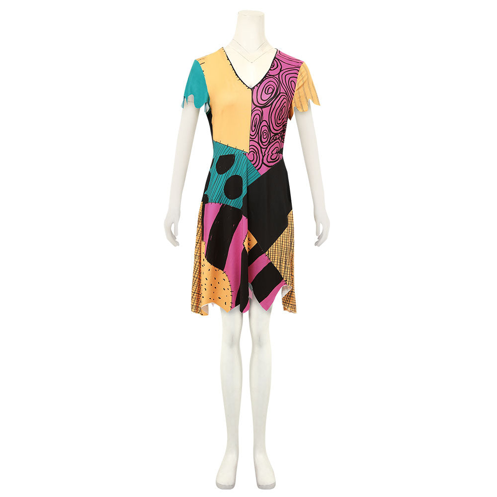 Nightmare Before Christmas Sally Halloween Dress Cosplay Costume Female / XL Nightmare Before Christmas Sally Halloween Dress Cosplay Costume Female / XL