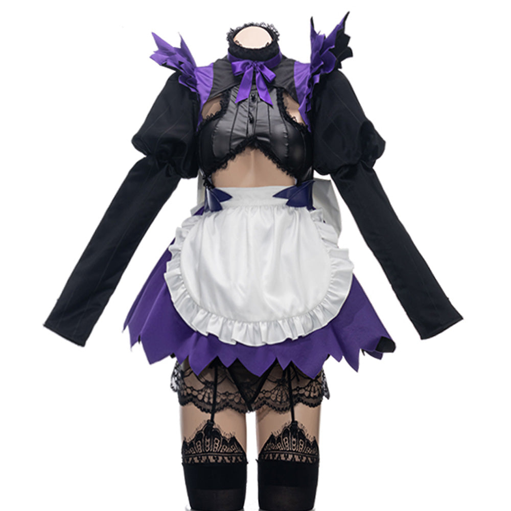 Fate Grand Order Lancer Alter Artoria Pendragon Maid Disfraz de cosplay negro