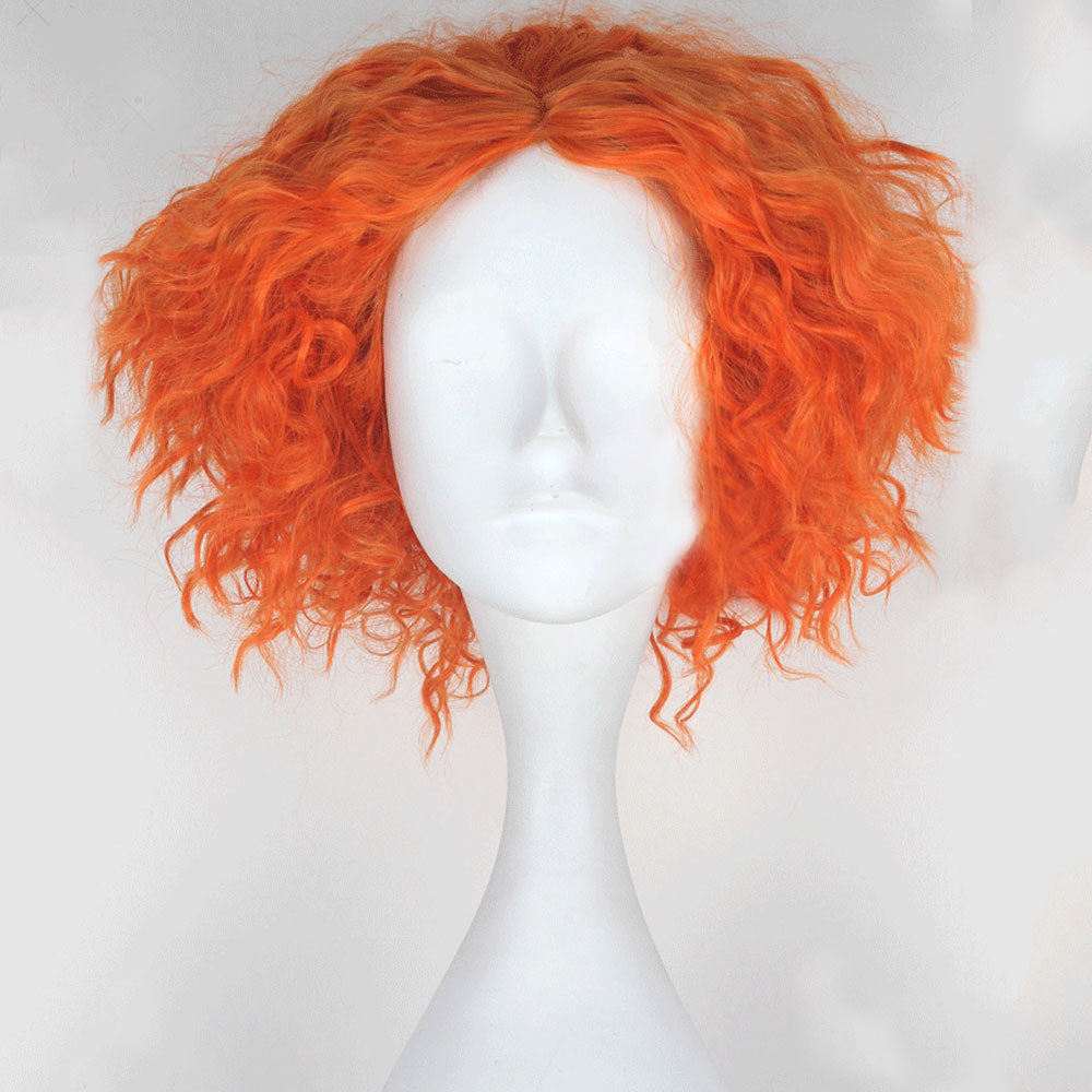 Alicia en el país de las maravillas a través del espejo Mad Hatter Cosplay peluca naranja