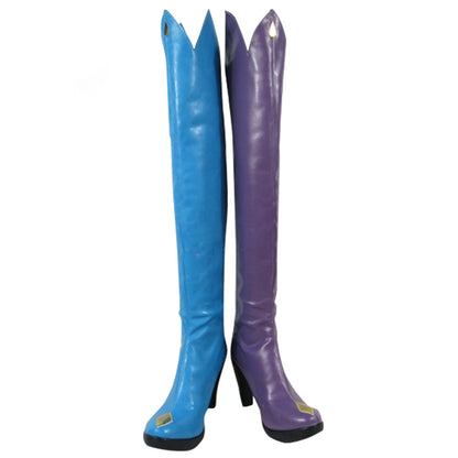 Destin Grand Ordre Roulette Medea Lily Violet Bleu Chaussures Cosplay Bottes