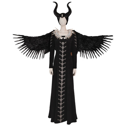 2016 Alice in Maleficent: Herrin des Bösen Maleficent Schwarzes Halloween-Cosplay-Kostüm