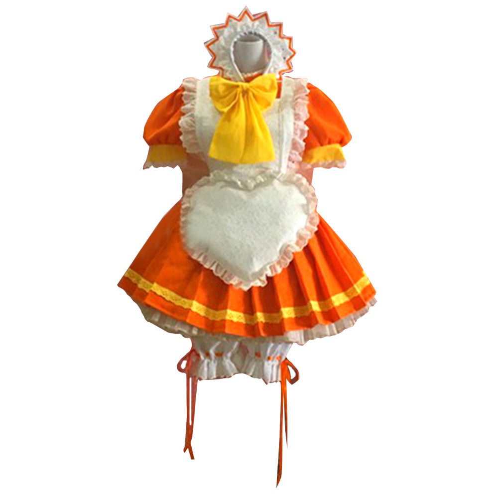 orange maid dress Maid Dress Anime French Maid Outfit Dress with Apron Accessories