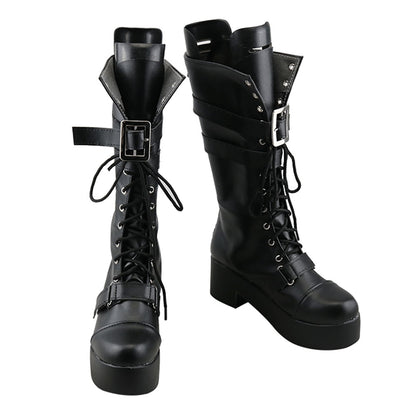 Frontline K11 Gun And Bullet Black Shoes Cosplay Boots für Mädchen