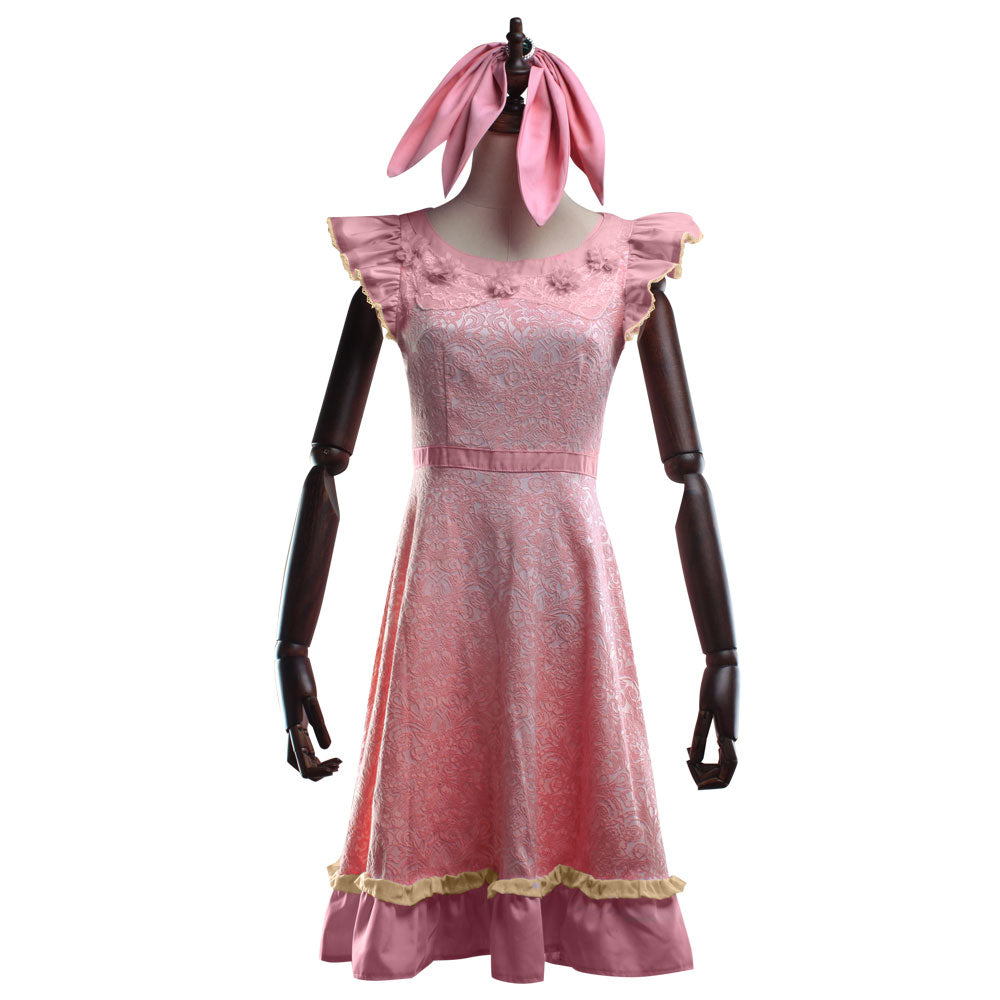 aerith simple pink dress Aerith Discrete Pink Dress