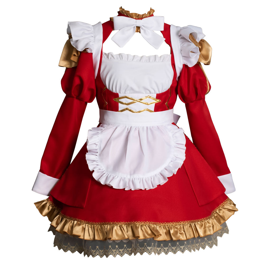 Fate Grand Order Saber Nero Claudius Caesar Augustus Germanicus Maid Cosplay Costume