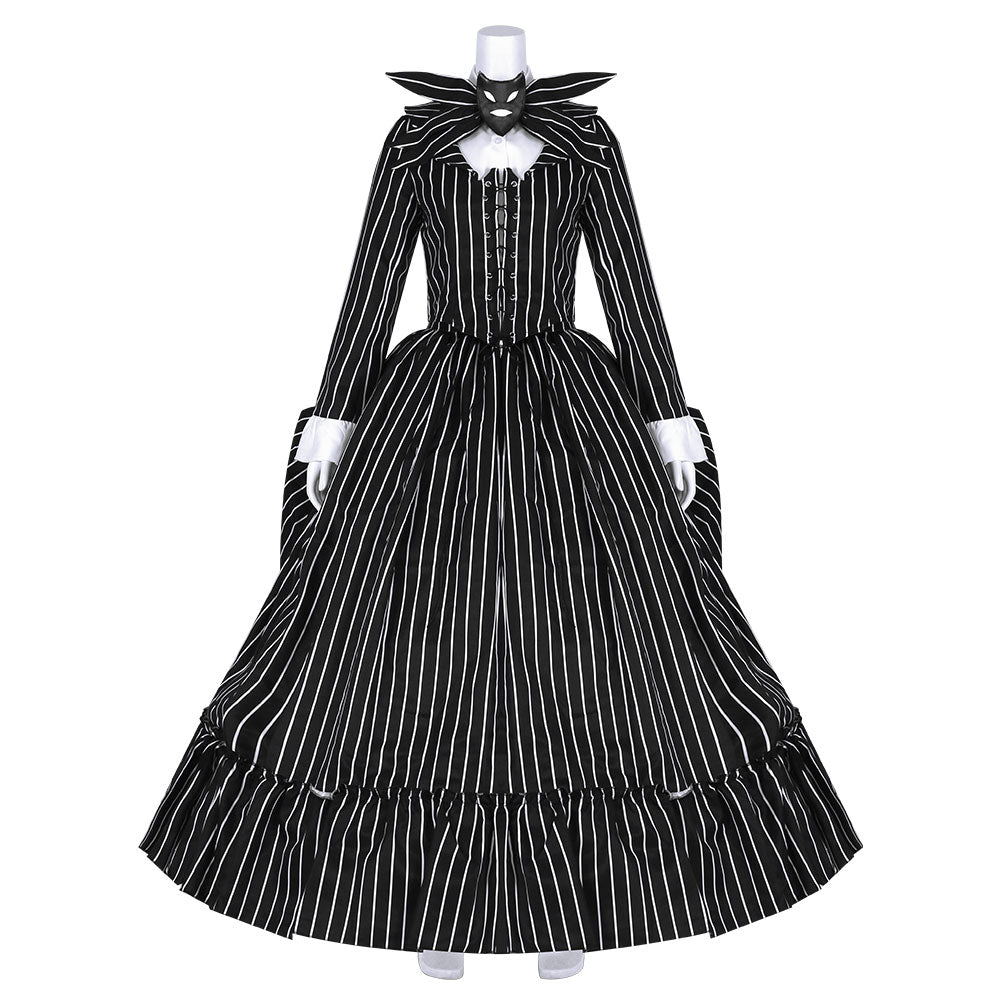 L'incubo prima di Natale femminile Jack Skellington vestito costume cosplay di Halloween