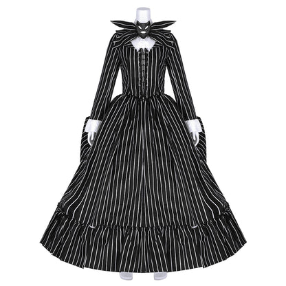 L'incubo prima di Natale femminile Jack Skellington vestito costume cosplay di Halloween