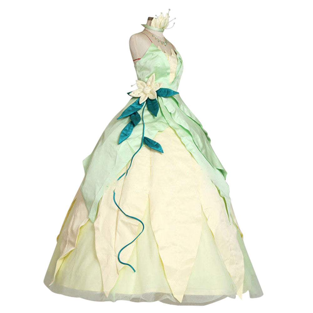 Disney Princess and the Frog Princess Tiana Halloween Cosplay Costume