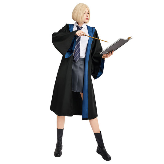 Harry Potter Mujer Ravenclaw Bata Uniforme Escolar Disfraz de Halloween Cosplay