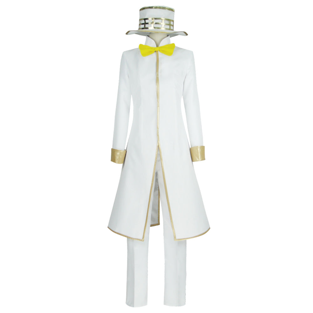 Jojo'S Bizarre Adventure :Unbreakble Diamond Rohan Kishibe Heaven' Door White Cosplay Costume