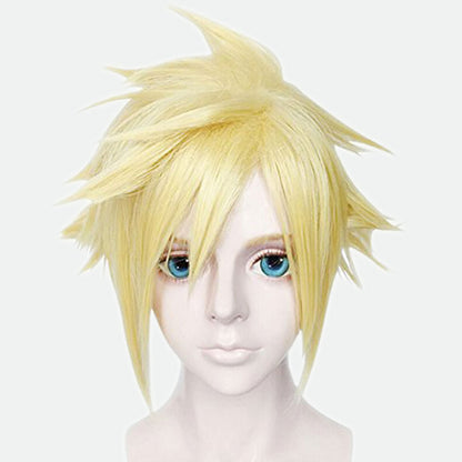 Final Fantasy VII Remake Rebirth FF7 Cloud Strife Golden Cosplay Wig
