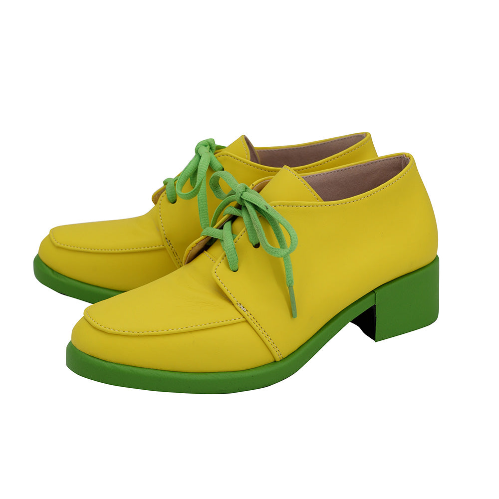 Jojo'S Bizarre Adventure: Unbreakble Diamond Rohan Kishibe Heaven' Door Yellow Cosplay Shoes