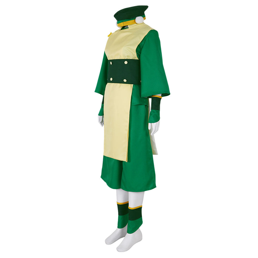 Avatar: Le dernier maître de l'air Toph Beifong Costume de cosplay vert