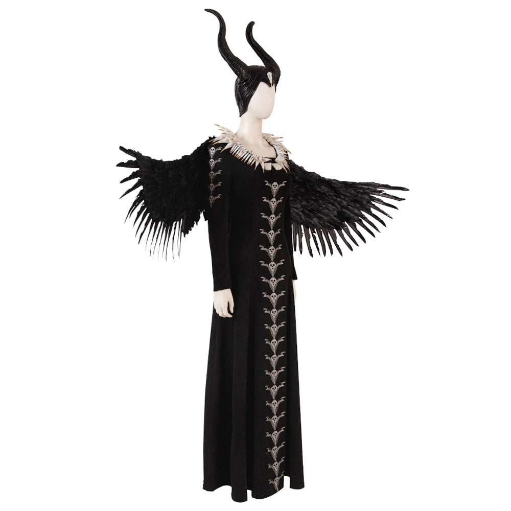 2016 Alice dans Maléfique: Maîtresse du Mal Maléfique Noir Halloween Cosplay Costume