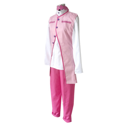 Jojo's Bizarre Adventure: Unbreakble Diamond Rohan Kishibe Pink Cosplay Kostüm