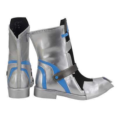 Botas de Cosplay para niñas Frontline PA15 Sliver Black Shoes