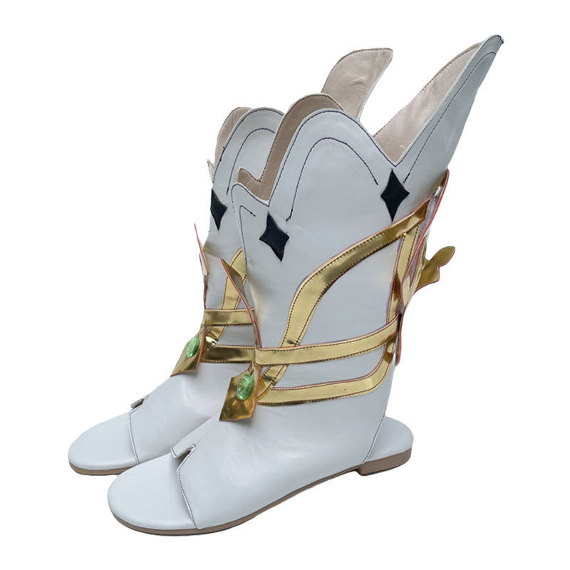 Genshin Impact Nahida Kusanali Blanc Cosplay Chaussures
