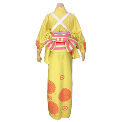 Una pieza Wano Country Arc Kikunojo OKiku Kimono Cosplay disfraz